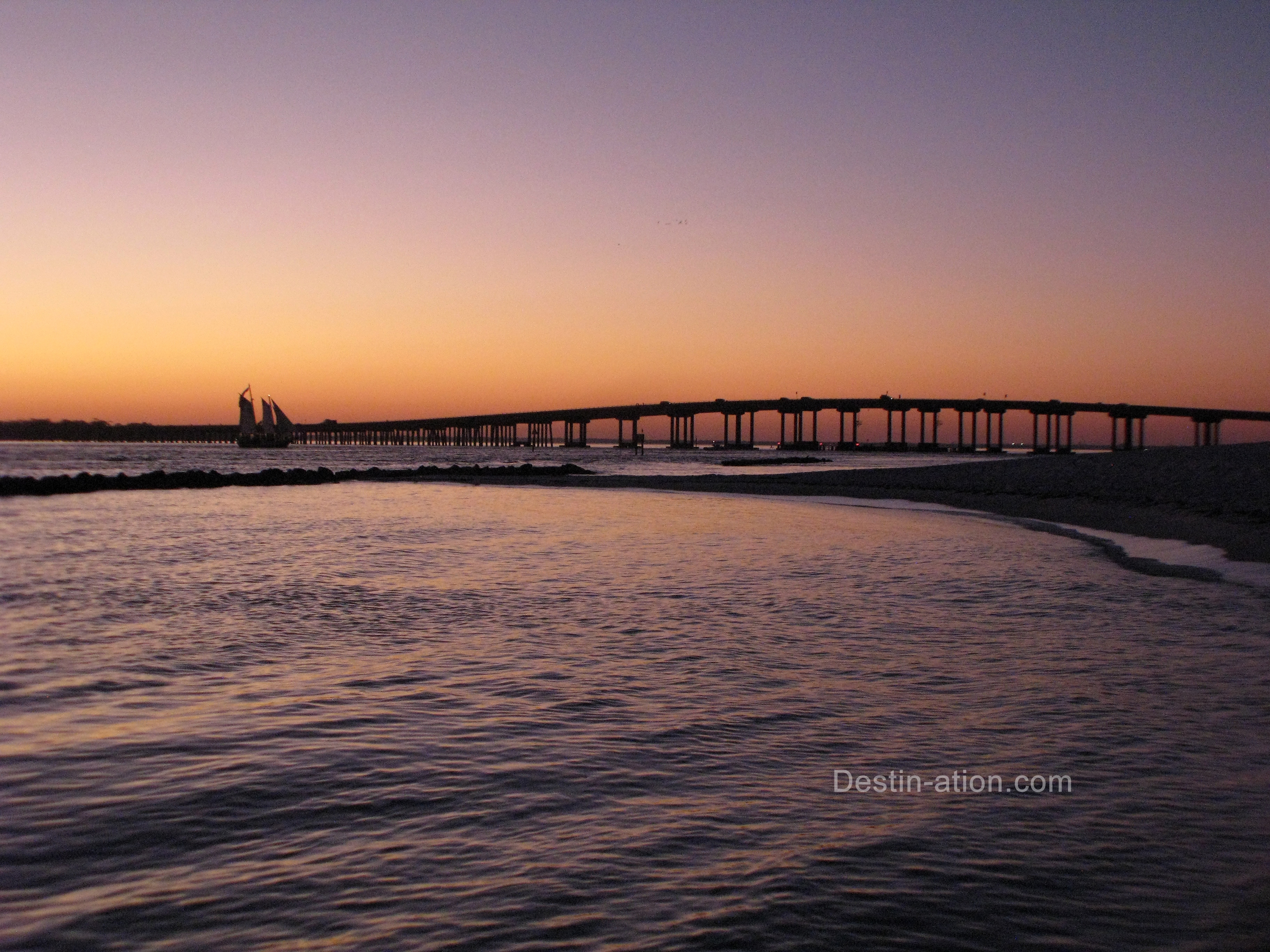 Destin Bridge at Sunset - Destin Florida Beach Things to Do